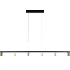 Hanglamp Bounce 6L 160cm zwart/goud>Straluma Clearance