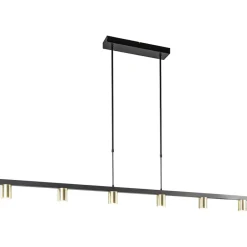 Hanglamp Bounce 6L 160cm zwart/goud>Straluma Clearance