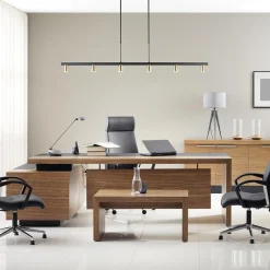 Hanglamp Bounce 6L 160cm zwart/goud><noscript><img width=