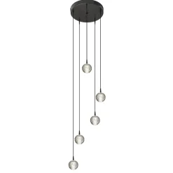 Hanglamp Bubbles 5L rond zwart/helder dtw>Straluma Clearance
