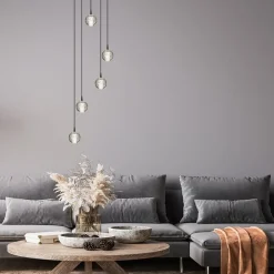 Hanglamp Bubbles 5L rond zwart/helder dtw><noscript><img width=