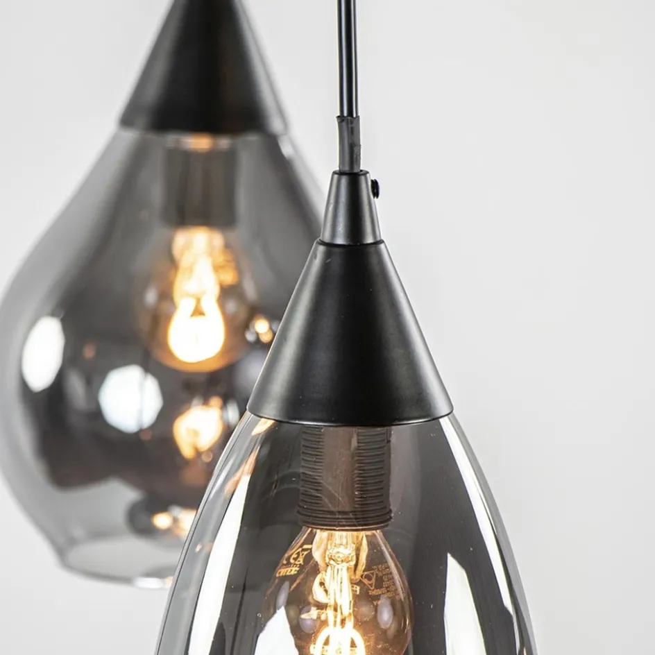 Hanglamp Cambio 8L zwart + smoke glas>Straluma Outlet