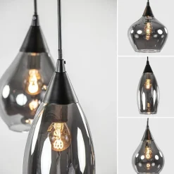 Hanglamp Cambio 6L zwart + smoke glas mix><noscript><img width=