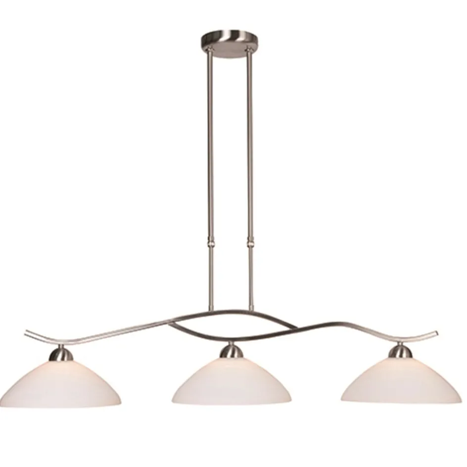 Hanglamp Capri staal glas eettafel>Straluma New