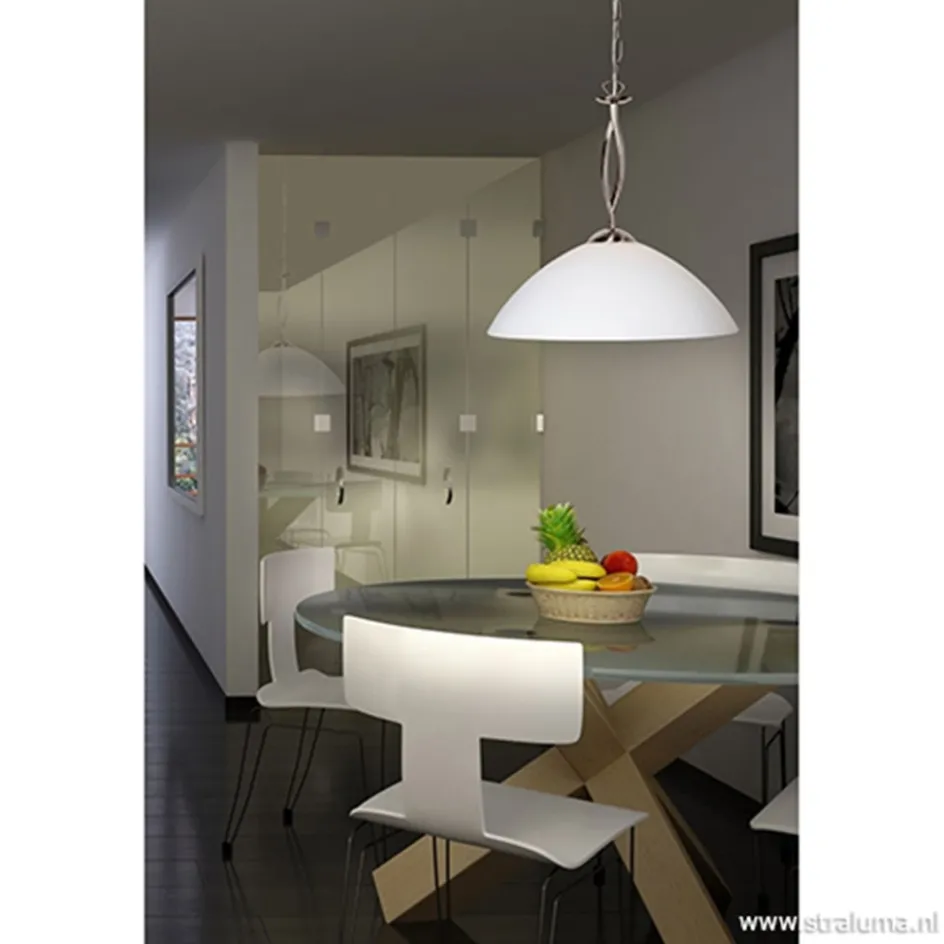 Hanglamp Capri staal/glas woonkamer>Straluma Online