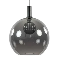 Hanglamp Chandra 1L zwart + glas 40cm>Straluma Online