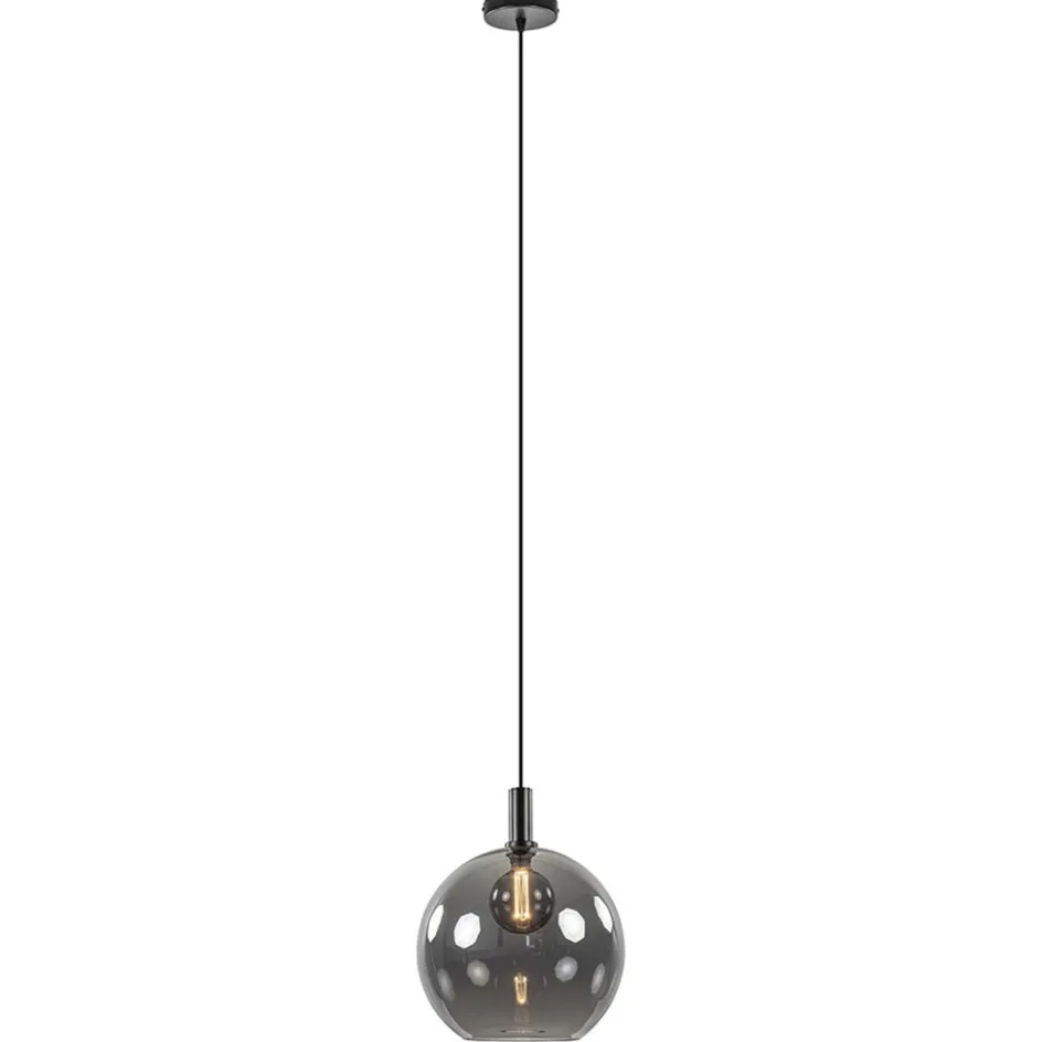 Hanglamp Chandra 1L zwart + glas 40cm>Straluma Online