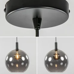 Hanglamp Chandra 1L zwart + glas 40cm><noscript><img width=