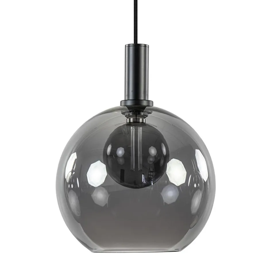 Hanglamp Chandra 1L zwart + glas 30cm>Straluma Best