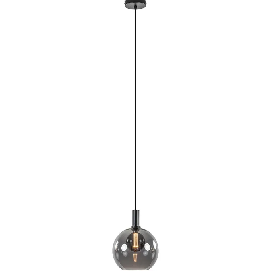 Hanglamp Chandra 1L zwart + glas 30cm>Straluma Best