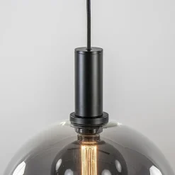 Hanglamp Chandra 1L zwart + glas 30cm><noscript><img width=