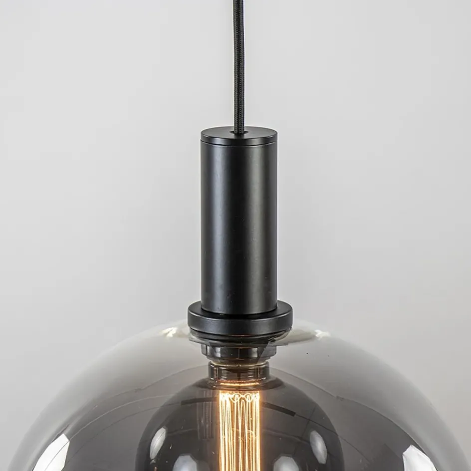 Hanglamp Chandra 1L zwart + glas 30cm>Straluma Best