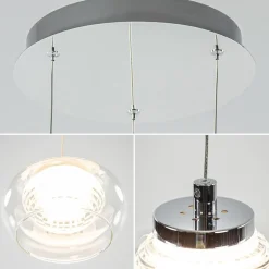 Hanglamp chroom/helder glas 3-lichts><noscript><img width=