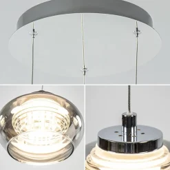 Hanglamp chroom/smoke glas 3-lichts><noscript><img width=