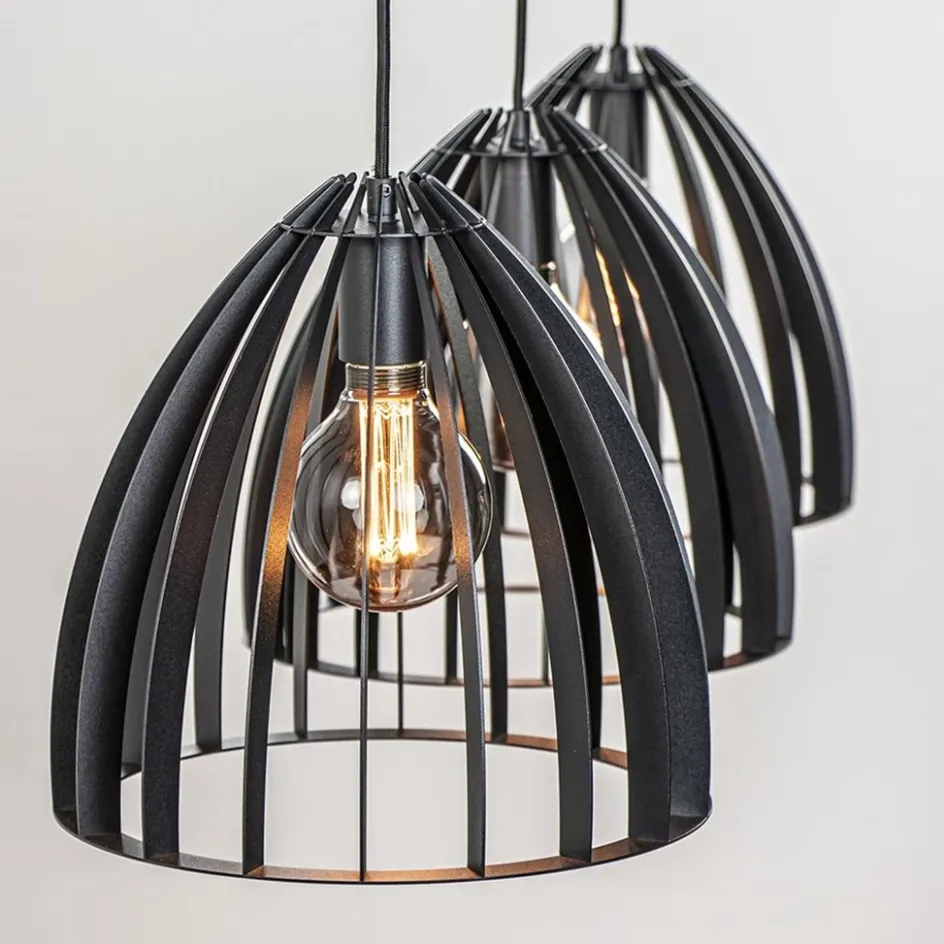 Hanglamp Dean 3-lichts zwart>Straluma