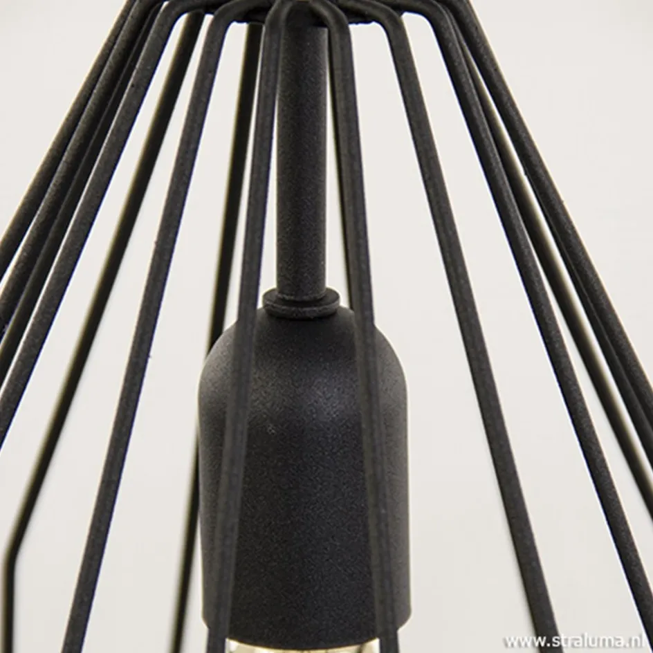 Hanglamp draad mat zwart>Straluma Discount