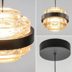 Hanglamp Dynasty 1L zwart/amber></noscript>Straluma Best