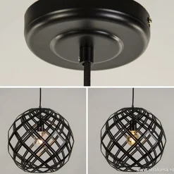 Hanglamp Emma bol zwart 40cm><noscript><img width=