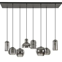 Hanglamp Fantasy 8L zwart + smoke glas mix>Straluma Discount