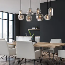 Hanglamp Fantasy 8L zwart + smoke glas mix><noscript><img width=