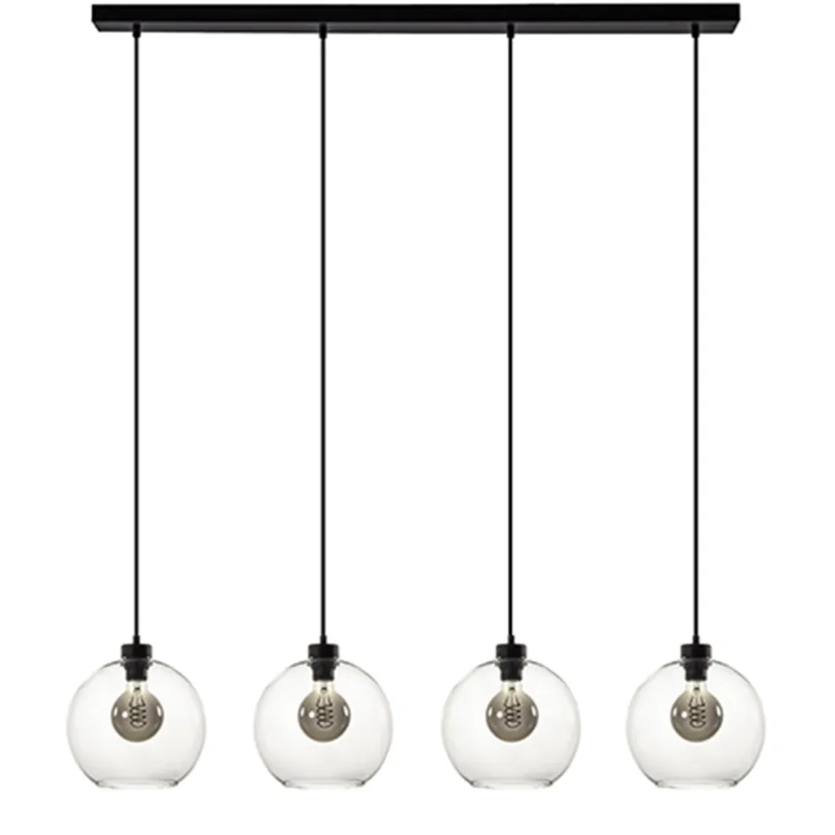 Hanglamp glazen bol 4-l modern clear>Straluma Outlet