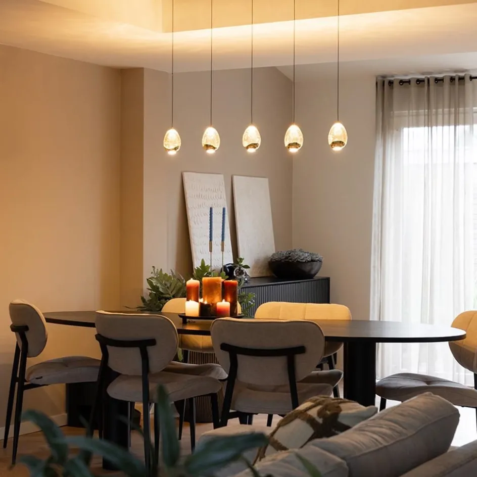 Hanglamp Golden Egg 5L zwart/goud>Straluma Outlet