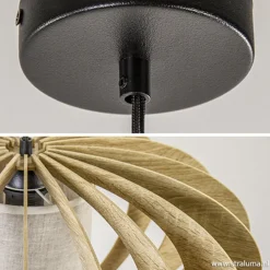 Hanglamp houten lamellen + kap 50cm></noscript>Straluma Clearance