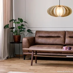 Hanglamp houten lamellen + kap 50cm></noscript>Straluma Clearance