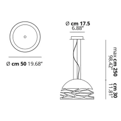 Hanglamp Kelly Dome zwart 60cm>Straluma Discount