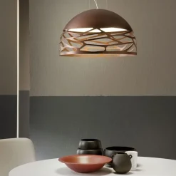 Hanglamp Kelly koepel brons 50cm><noscript><img width=