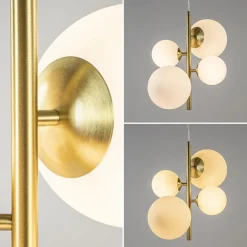 Hanglamp 4L brass met opaal bolglas></noscript>Straluma Hot