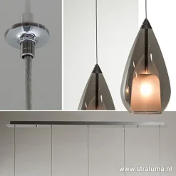 Hanglamp 5L druppel glas smoke><noscript><img width=