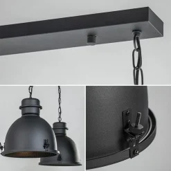 Hanglamp 2L industrieel zwart/grill><noscript><img width=