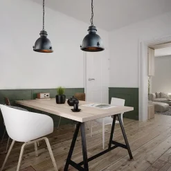 Hanglamp 2L industrieel zwart/grill><noscript><img width=