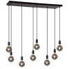 Hanglamp 8L plaat 110cm zwart ex.e27 lb>Straluma