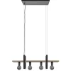 Hanglamp 4L zwart met houten planken>Straluma Clearance