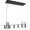 Hanglamp 6L zwart met houten planken>Straluma Hot