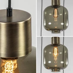 Hanglamp Lett 3L rond zw/brons smoke mix></noscript>Straluma Hot