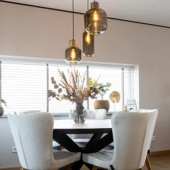 Hanglamp Lett 3L rond zw/brons smoke mix></noscript>Straluma Hot