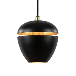 Hanglamp 3-lichts rond zwart/goud><noscript><img width=
