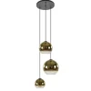 Hanglamp 3-lichts rond zwart met goud gradient glas>Straluma