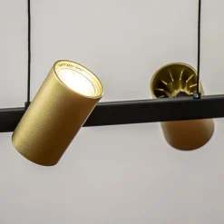 Hanglamp met spots 6-lichts zwart/goud></noscript>Straluma
