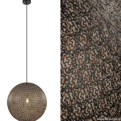 Hanglamp Oronero bol zwart/goud 60cm>Straluma Sale