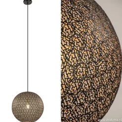 Hanglamp Oronero bol zwart/goud 40cm>Straluma Online