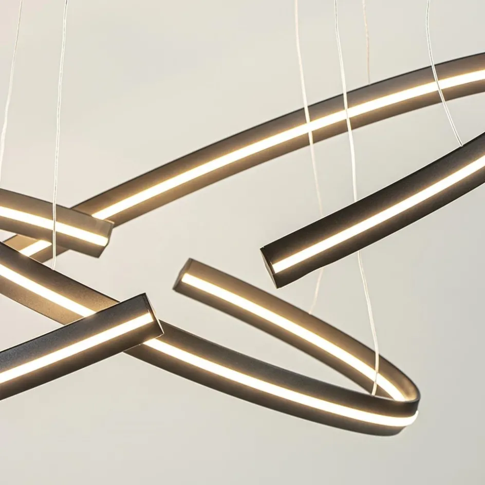 Hanglamp ovaal dubbel zwart>Straluma Clearance