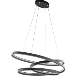 Hanglamp ovale ringen mat zwart>Straluma
