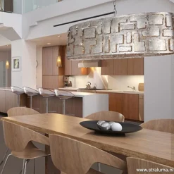 Hanglamp Pablo ovaal ambachtelijk zilver></noscript>Straluma Online