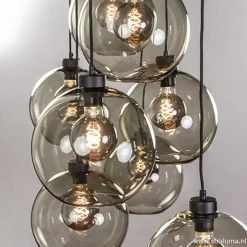 Hanglamp plaat 8-L zwart glas smoke 25cm></noscript>Straluma Best