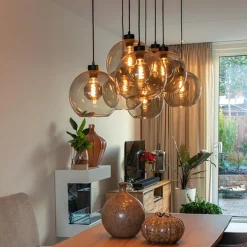 Hanglamp plaat 8-L zwart glas smoke 25cm></noscript>Straluma Best