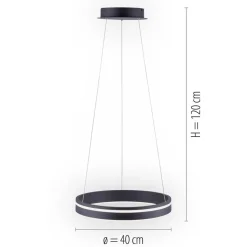 Hanglamp Q-Vito 40 zwart + afst.bed.CCT><noscript><img width=